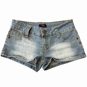Y2K 1955 Vintage Women's Denim Mini Shorts Low Rise Medium Wash Size 5 Juniors
